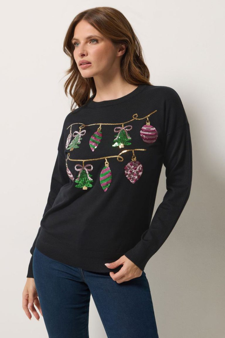 Bauble Embellished Knitted Jumper Christmas jumper from Debenhams