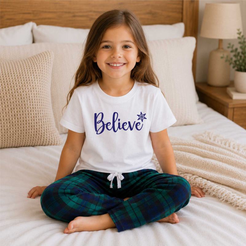 Believe Pyjamas Children Tartan Trouser Bottoms Pyjama Set Christmas from Debenhams