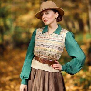 Bloomsbury Fair Isle Slipover 1940s Style Knitwear Christmas jumper from Not On The High Street