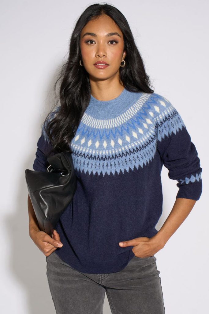 Blue Fair Isle Knit Jumper Christmas jumper from Debenhams
