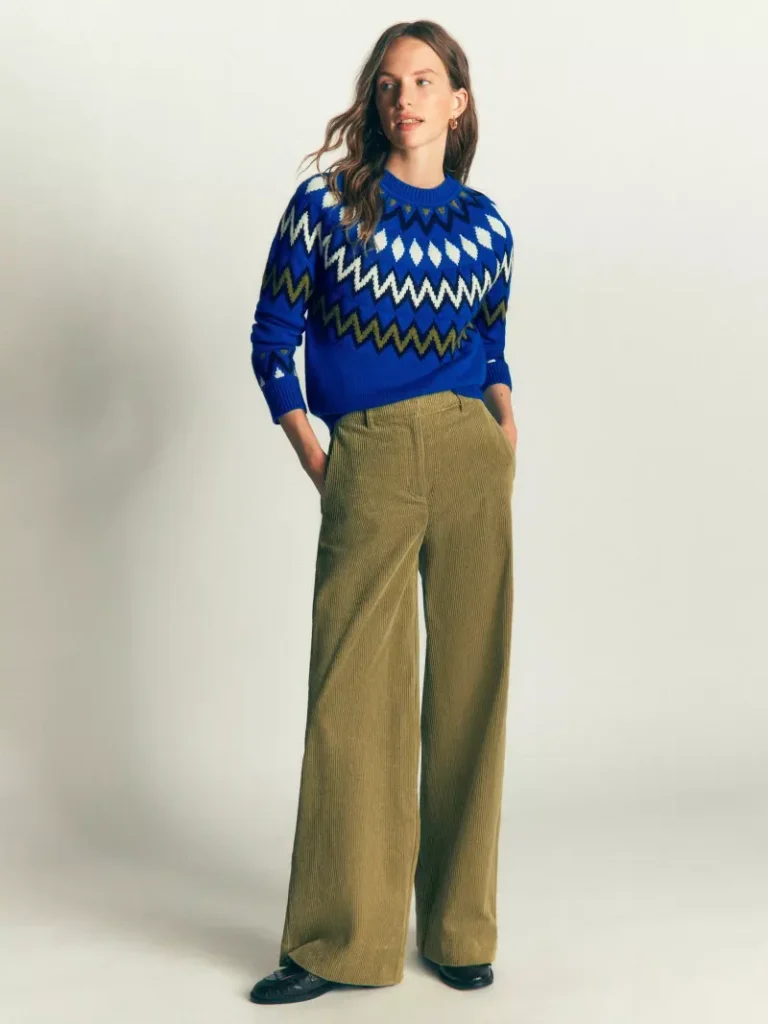 Boden Mae Fair Isle Jumper, Blue Yoke Christmas jumper from John Lewis