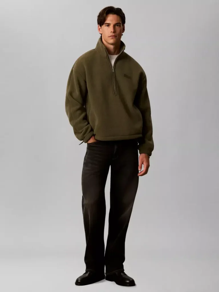 Calvin Klein Polar Fleece Jumper, Green Christmas jumper from John Lewis
