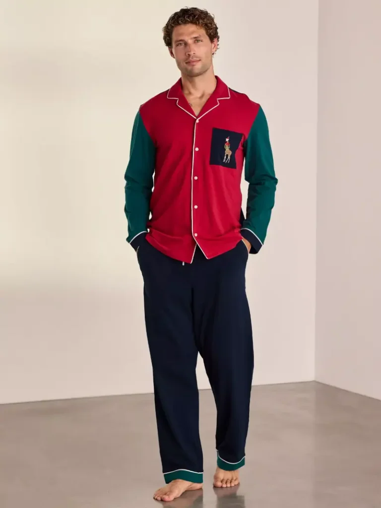 Chelsea Peers Organic Cotton Embroidered Christmas Pyjamas, Multi from John Lewis