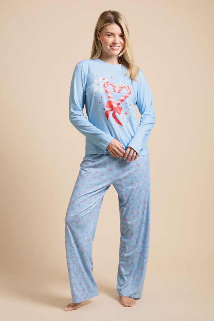 Christmas Long Sleeve Pyjama Trouser Set from Boohoo