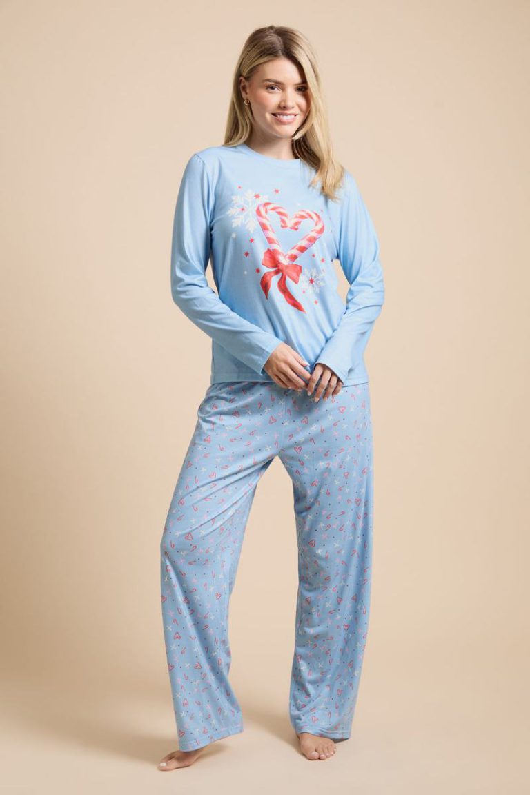 Christmas Long Sleeve Pyjama Trouser Set from Boohoo