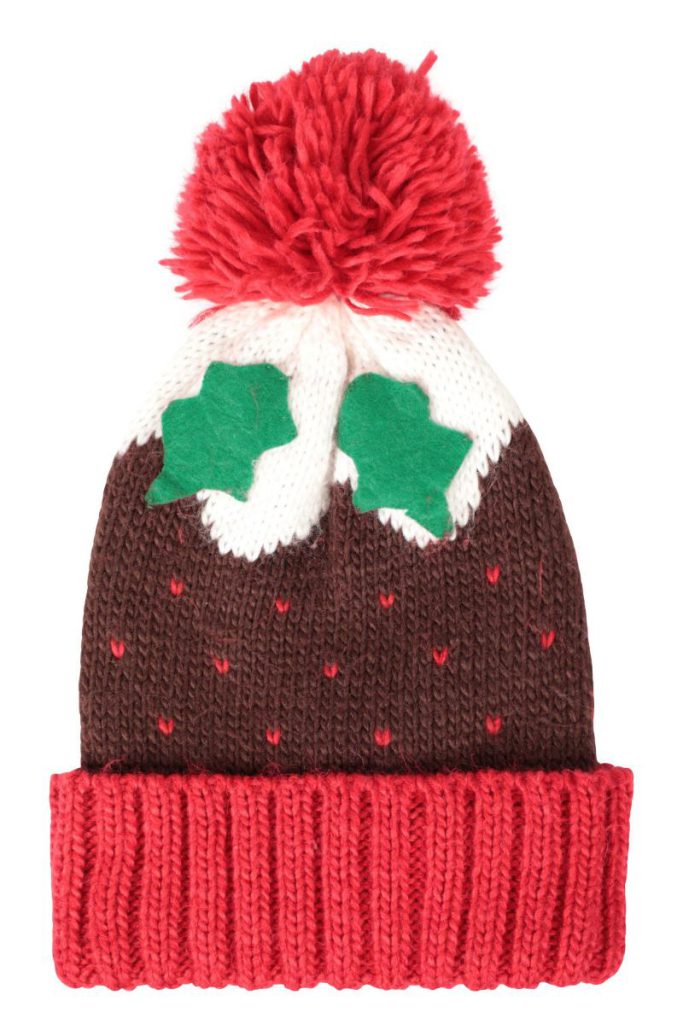 'Christmas Pudding' Warm and Cosy Knitted Comfy Festive Pom Beanie from Debenhams