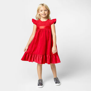 Christmas Red Velvet Luxury Smocked Girls Dress from Not On The High Street