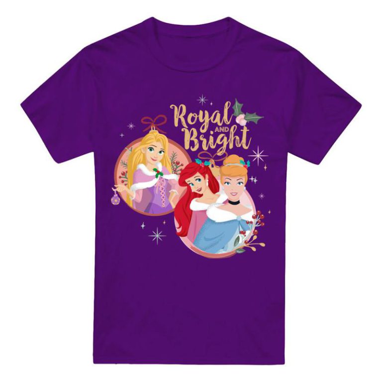 Christmas Royal And Bright Cinderella, Ariel T-Shirt Purple from Debenhams