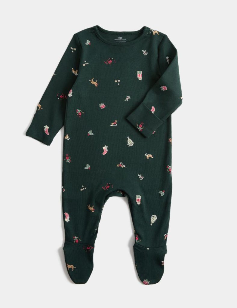 Christmas Sleepsuit (0-3 Yrs) from Marks & Spencer