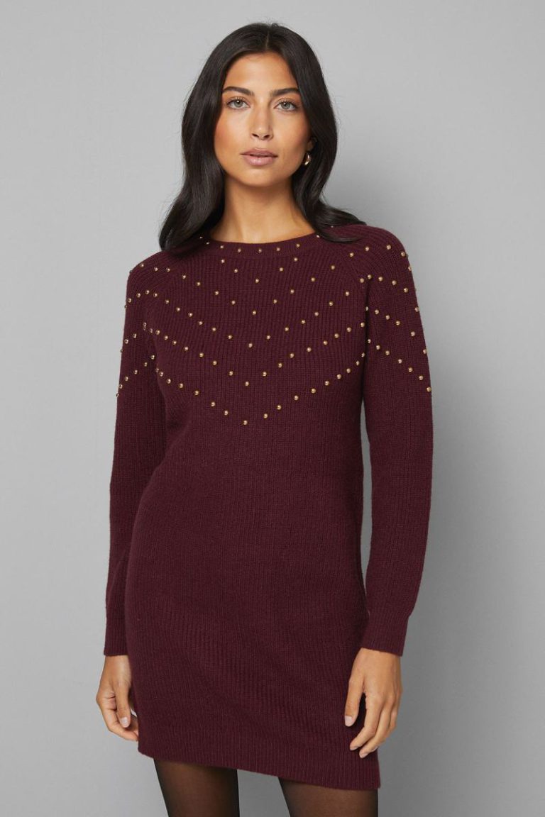 Christmas Stud Tunic Knitted Jumper Dress from Debenhams