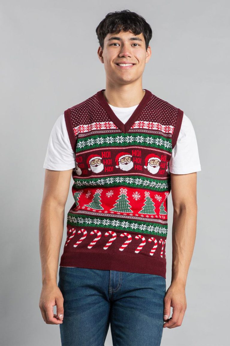 Christmas V Neck Jacquard Knitted Vest from Debenhams