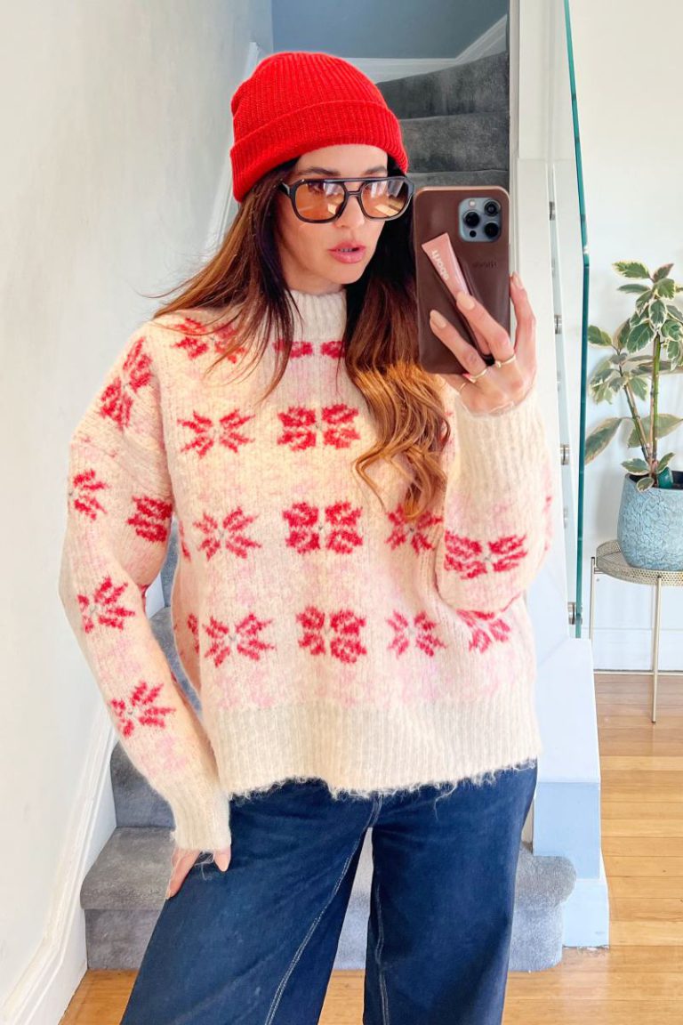 Classic & Cozy Snowflake Knit Christmas Jumper In Pink from Debenhams