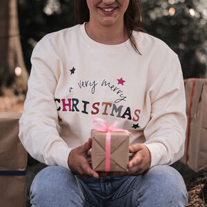 Colourful Christmas Slogan Jumper from Not On The High Street