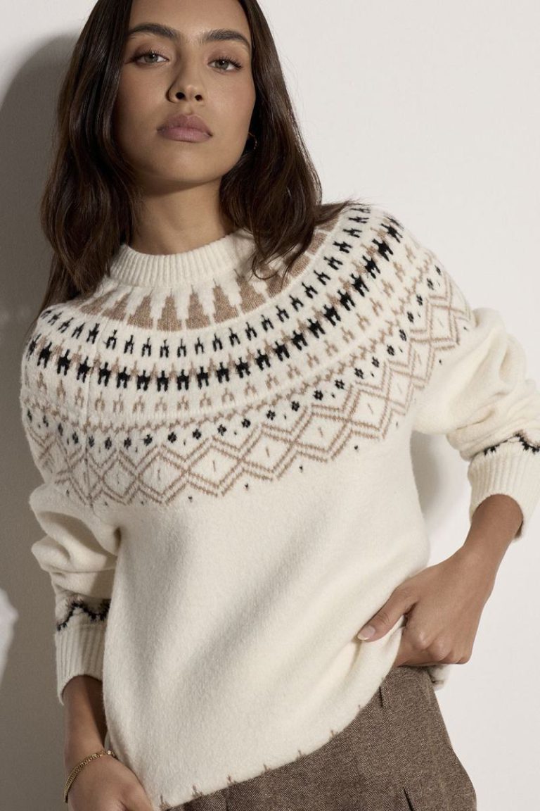 Cotton Blend Brushed Fair Isle Jumper Christmas jumper from Debenhams