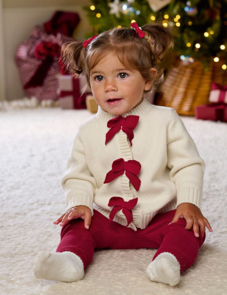 Cotton Blend Christmas Cardigan & Legging Set from Marks & Spencer