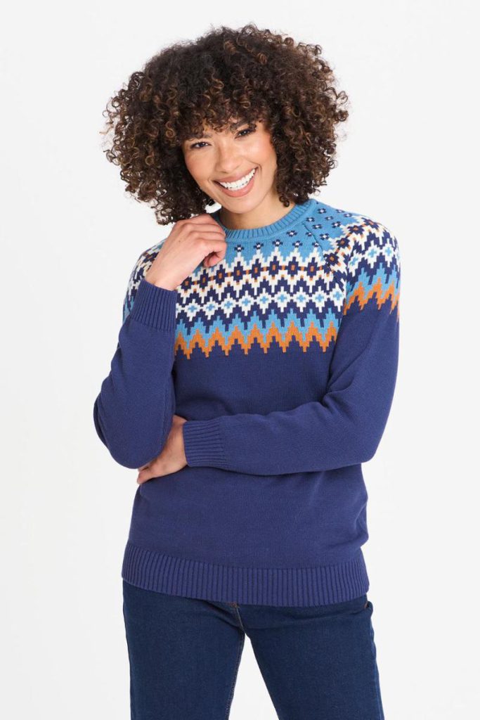 Cotton Fair Isle Crew Neck Jumper Christmas jumper from Debenhams