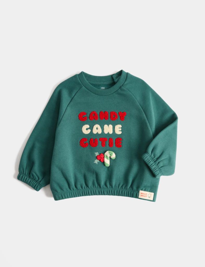 Cotton Rich Christmas Jumper (0-3 Yrs) from Marks & Spencer