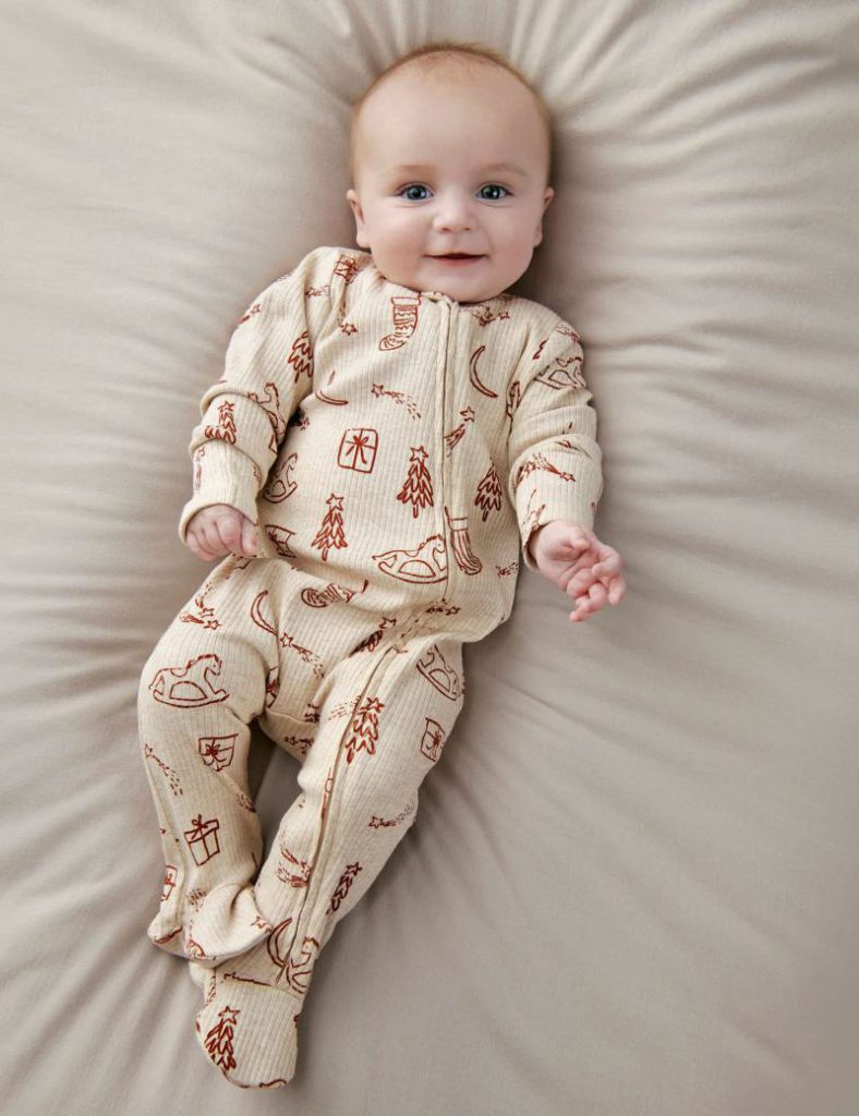 Cotton Rich Christmas Sleepsuit from Marks & Spencer