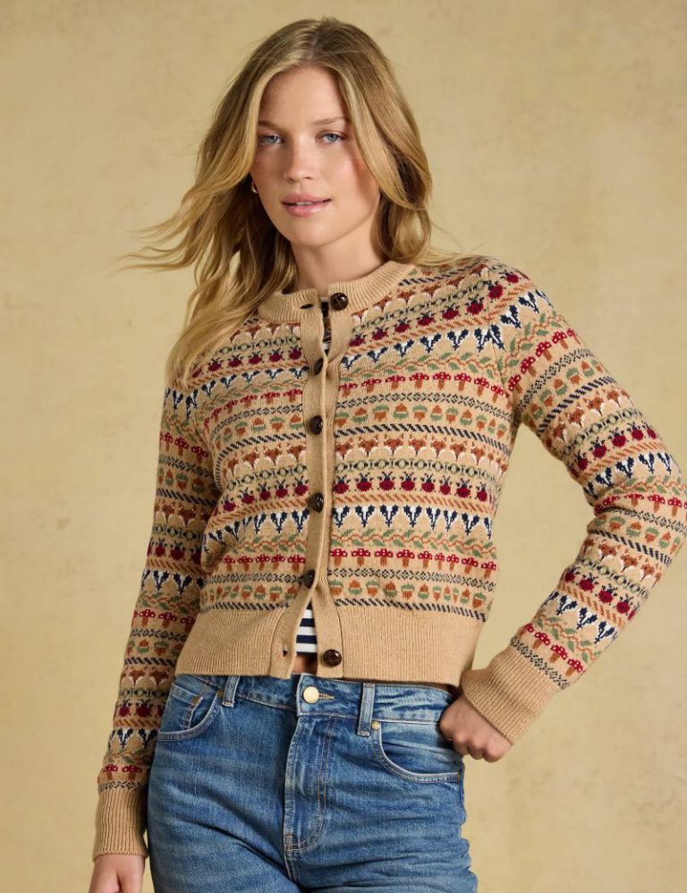 Cotton Rich Fair Isle Cardigan Christmas jumper from Marks & Spencer
