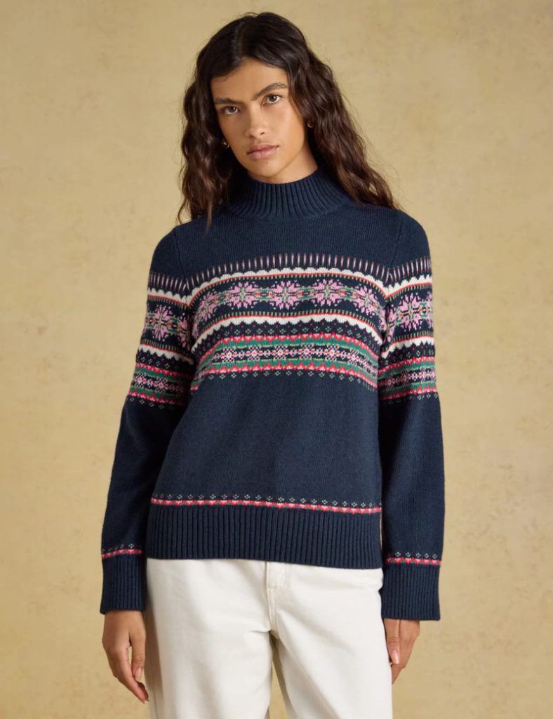 Cotton Rich Fair Isle Roll Neck Jumper with Wool Christmas jumper from Marks & Spencer
