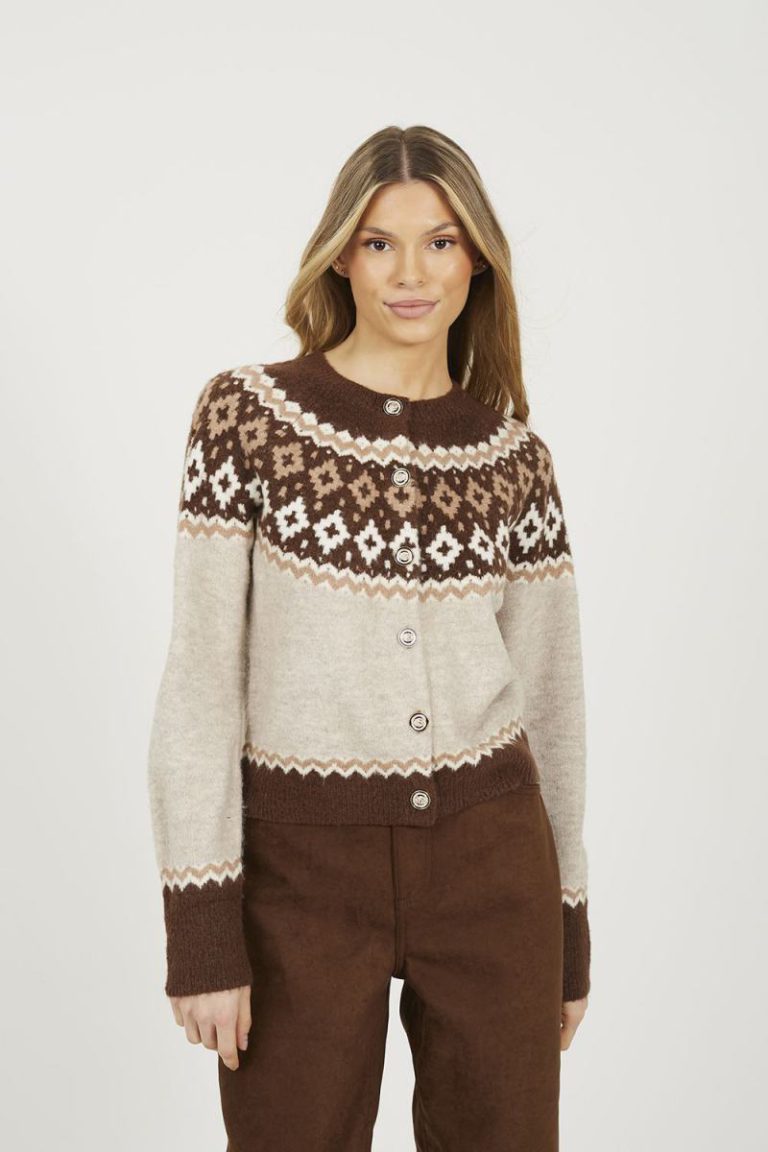 Crew Neck Fairisle Knit Cardigan Christmas jumper from Debenhams