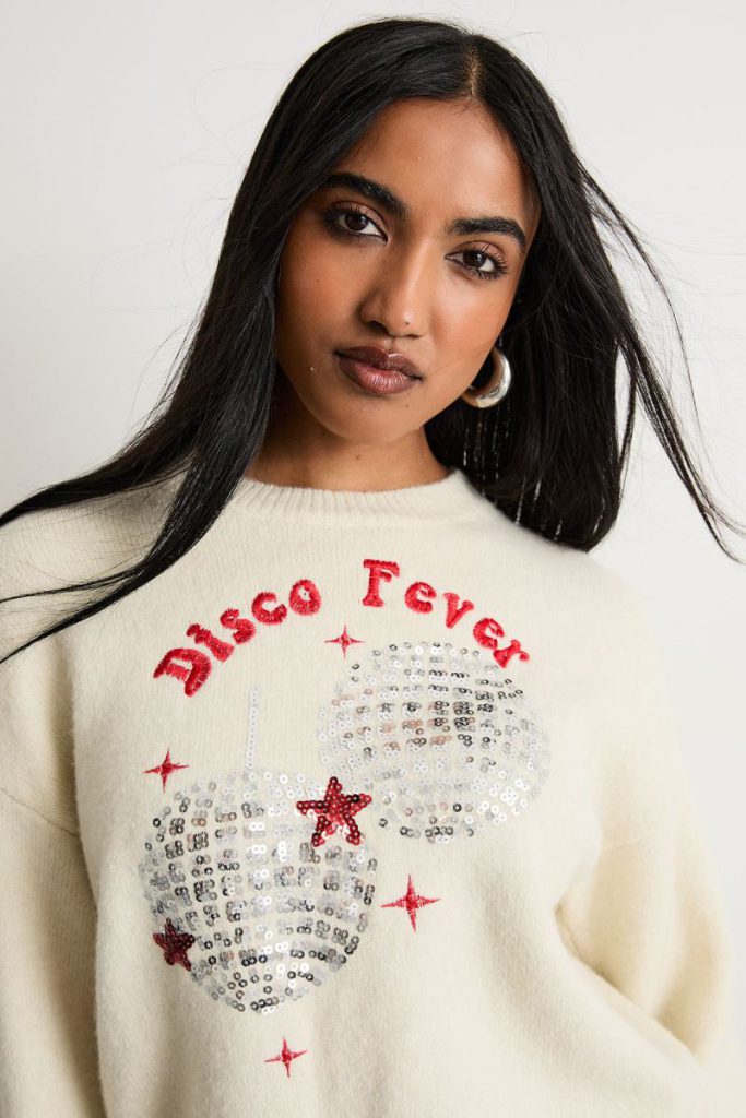 Disco Fever Christmas Jumper from Boohoo