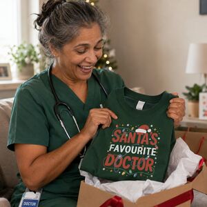 Doctor Christmas Jumper, Santa's Favourite Slogan Sweatshirt from Not On The High Street