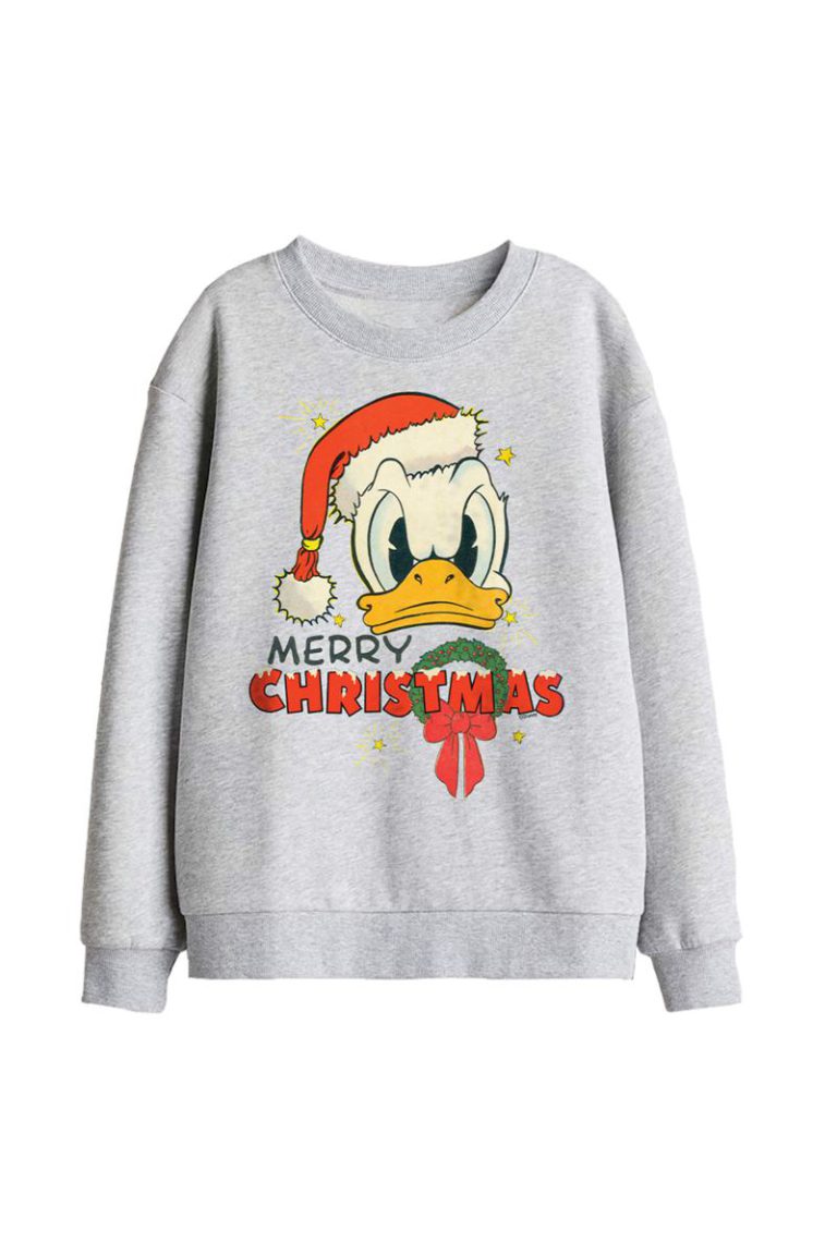 Donald Duck Merry Christmas Kids Sweatshirt, Athletic Heather from Debenhams