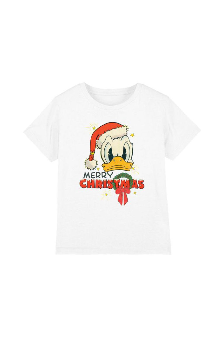 Donald Duck Merry Christmas Kids T-Shirt White from Debenhams