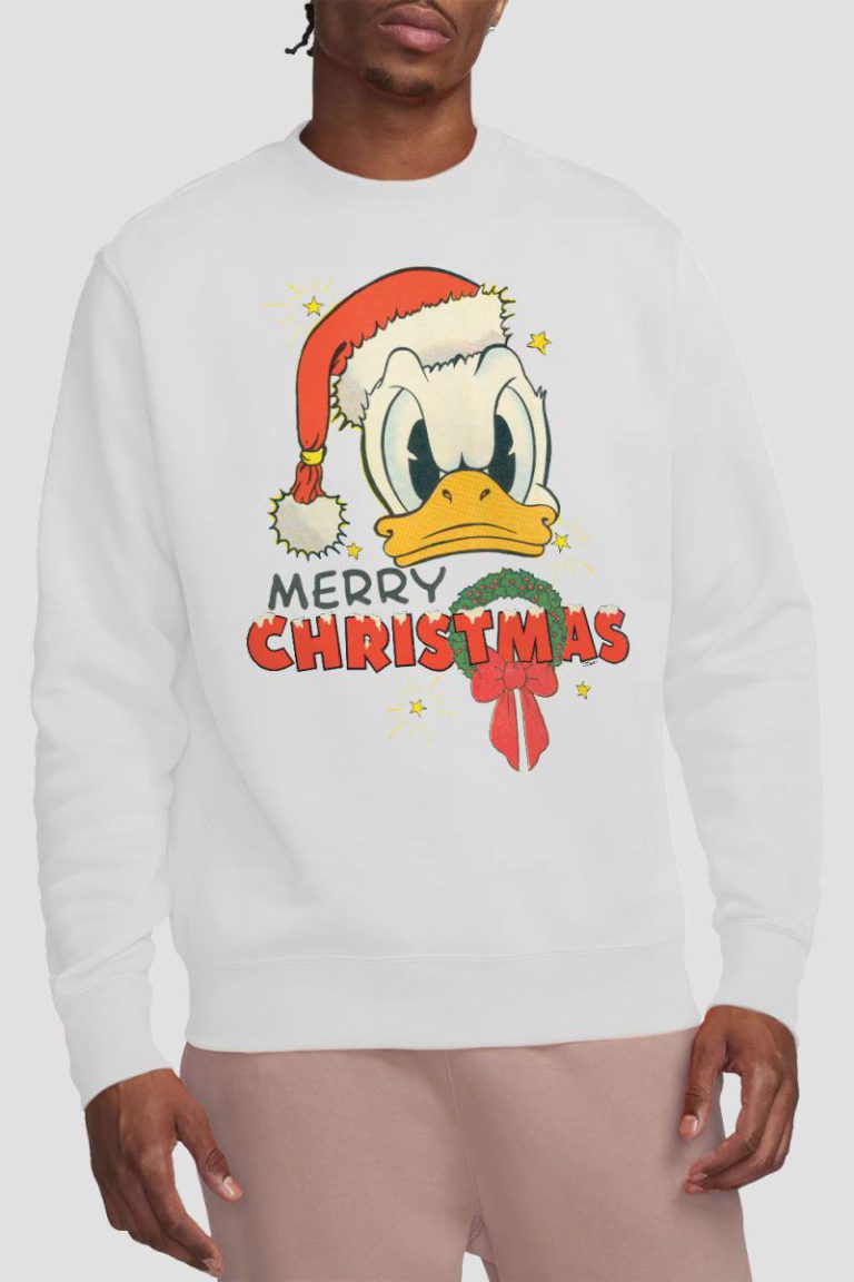 Donald Duck Merry Christmas Sweatshirt White from Debenhams