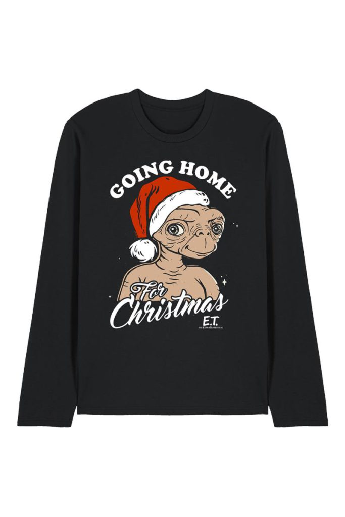 E.T. Home For Christmas Long Sleeve T Shirt, Black from Debenhams