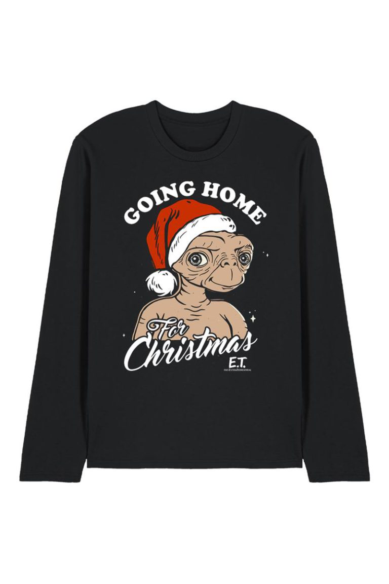 E.T. Home For Christmas Long Sleeve T Shirt, Black from Debenhams