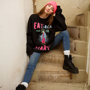 Eat Drink And Be Mary Women's Christmas Jumper from Not On The High Street