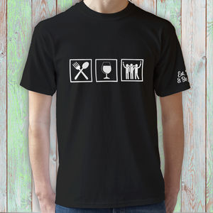 Eat, Drink And Be Merry Christmas T Shirt from Not On The High Street