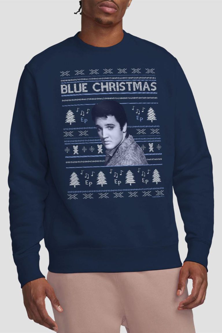 Elvis Blue Ugly Christmas Fair Isle Sweatshirt, Navy from Debenhams