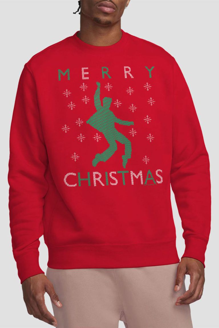 Elvis Dancing Ugly Christmas Sweatshirt, Red from Debenhams