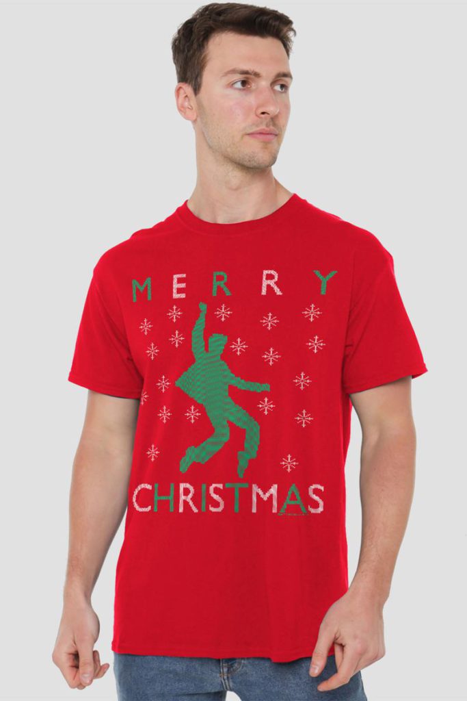 Elvis Dancing Ugly Christmas T-Shirt, Red from Debenhams