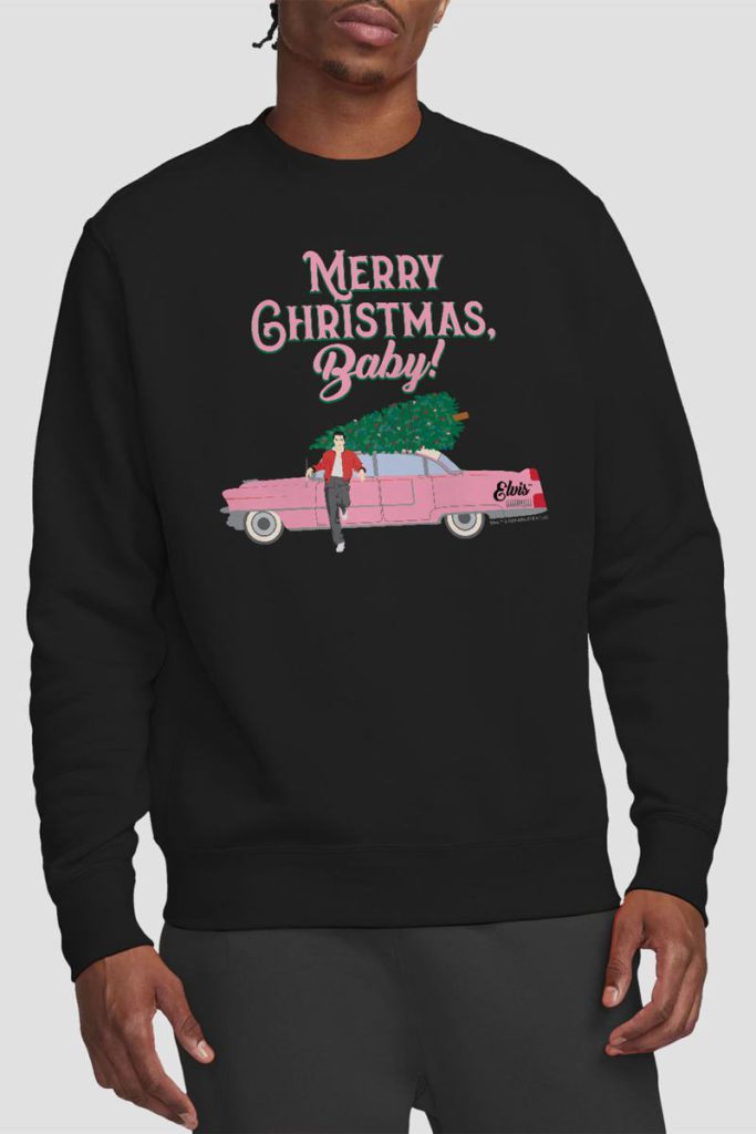 Elvis Merry Christmas Baby Sweatshirt, Black from Debenhams