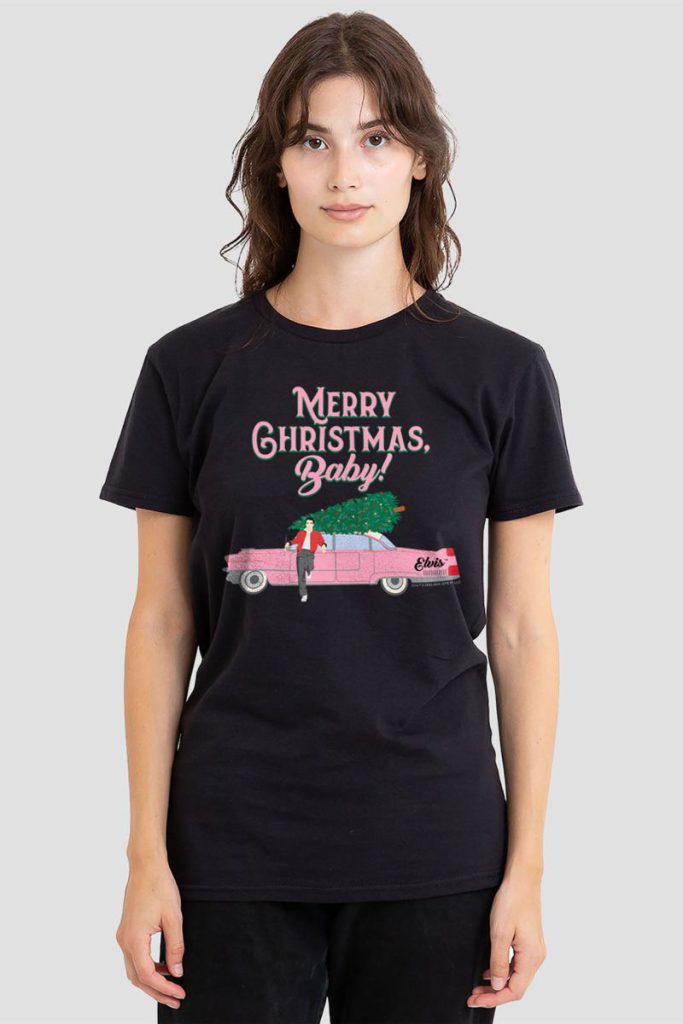 Elvis Merry Christmas Baby T Shirt, Black from Debenhams