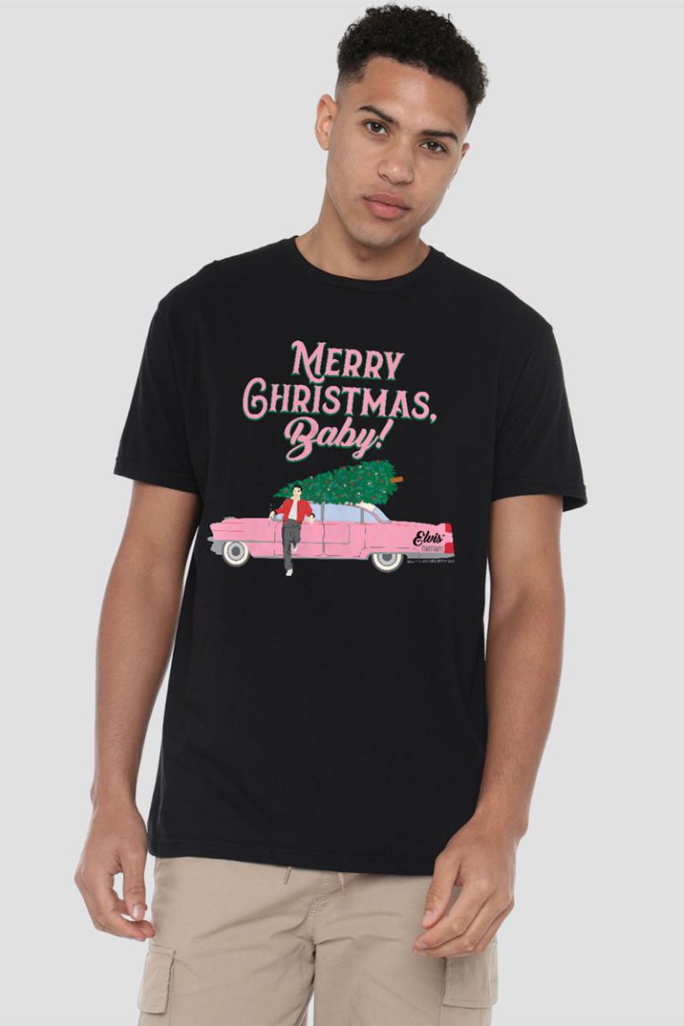 Elvis Merry Christmas Baby T-Shirt, Black from Debenhams