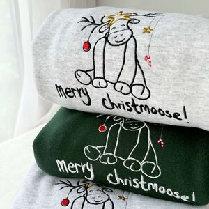 Embroidered 'Merry Christmoose' Christmas Jumper from Not On The High Street