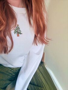 Embroidered Minimalist Christmas Tree Sweatshirt from Not On The High Street
