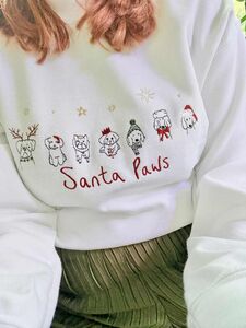 Embroidered 'Santa Paws' Christmas Jumper from Not On The High Street