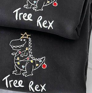 Embroidered 'Tree Rex' Christmas Jumper from Not On The High Street