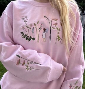Enchanted Garden Elf Embroidered Sweatshirt Christmas jumper from Not On The High Street