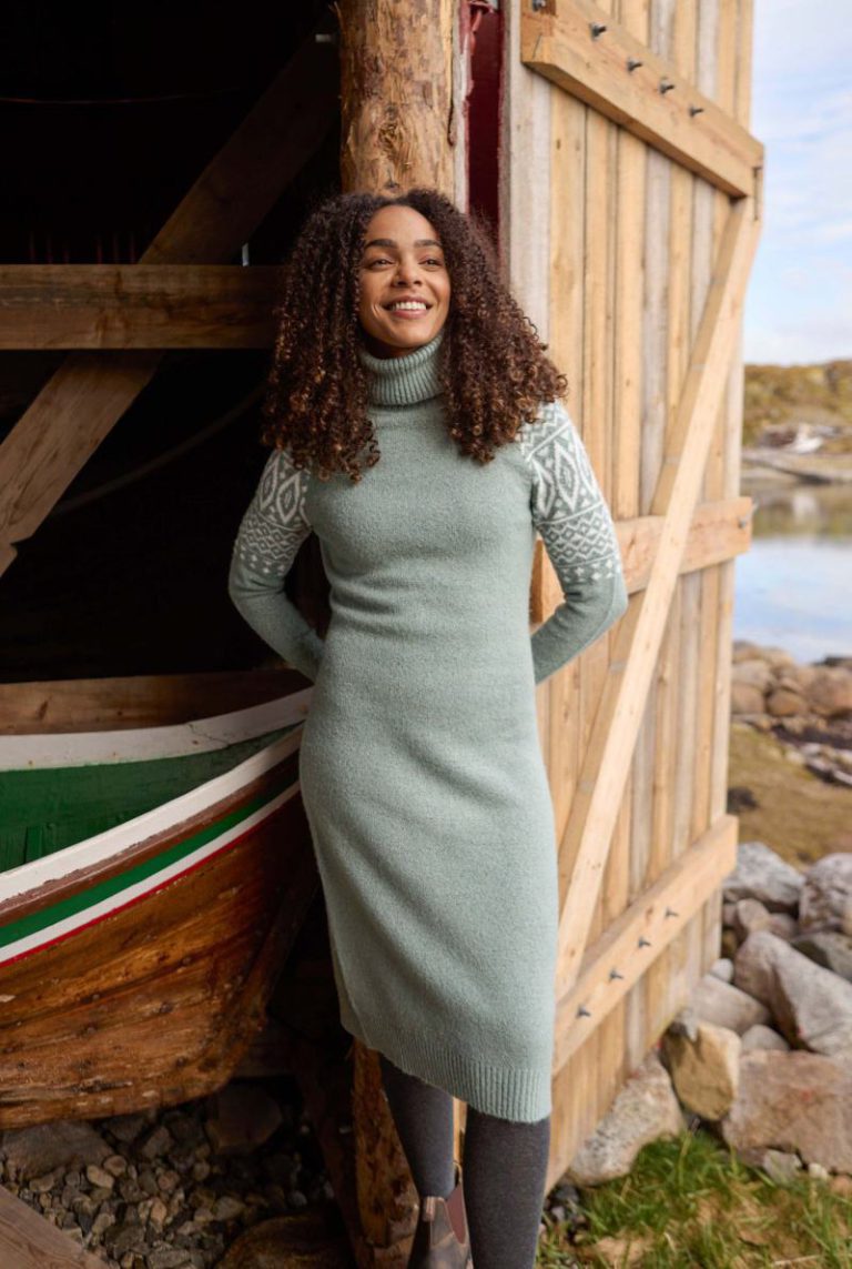 Ezzie Fair Isle Roll Neck Knitted Dress Christmas jumper from Debenhams