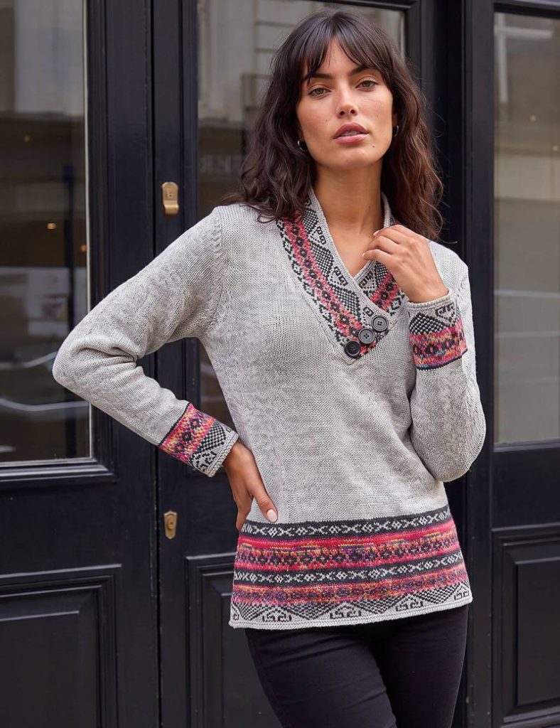 Fair Isle Button Detail Jumper Christmas jumper from Marks & Spencer