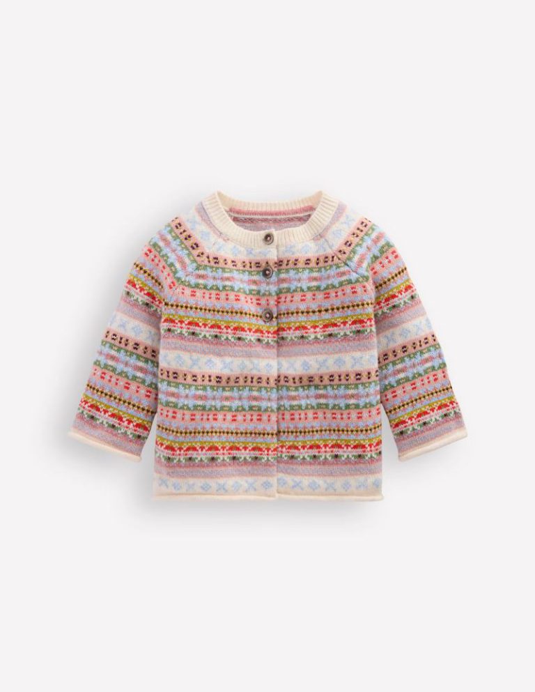 Fair Isle Cardigan in Soft Multi Christmas jumper from Boden