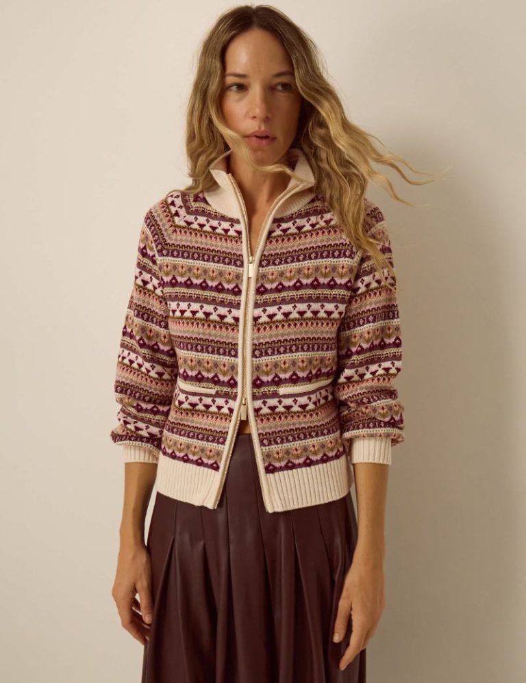 Fair Isle Collared Cardigan Christmas jumper from Marks & Spencer