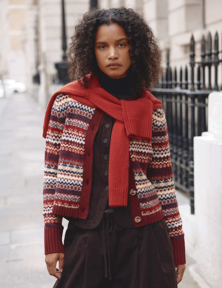 Fair Isle Crew Neck Cardigan with Wool Christmas jumper from Marks & Spencer